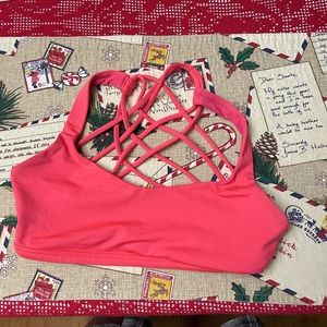 Pink lulu sports bra